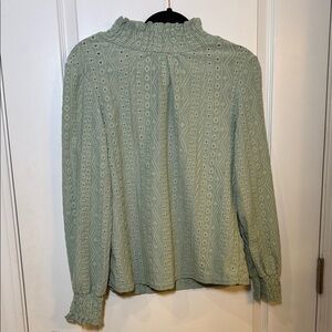 SHEIN Mint Lace Blouse